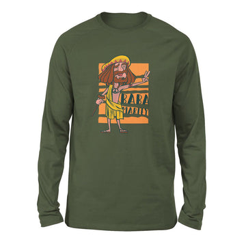 Indian Guru - Baba Marley Men/Unisex Drop Shoulder Sweatshirt in Military Green color